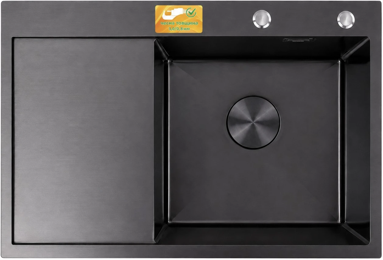 Мийка кухонна Ventolux HMKS RW 7850 PVD BK 3/0,8